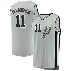 Jordan McLaughlin San Antonio Spurs Men's Fast Break Silver Jersey - Statement Edition