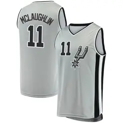 Jordan McLaughlin San Antonio Spurs Youth Fast Break Silver Jersey - Statement Edition