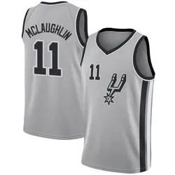 Jordan McLaughlin San Antonio Spurs Youth Swingman Silver Jersey - Statement Edition