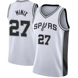 Riley Minix San Antonio Spurs Men's Fast Break Jersey - Association Edition - White