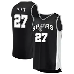 Riley Minix San Antonio Spurs Men's Fast Break Jersey - Icon Edition - Black