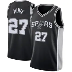Riley Minix San Antonio Spurs Men's Swingman Jersey - Icon Edition - Black