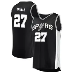 Riley Minix San Antonio Spurs Youth Fast Break Jersey - Icon Edition - Black