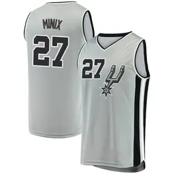 Riley Minix San Antonio Spurs Youth Fast Break Silver Jersey - Statement Edition